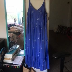 Old Navy Purple Floral Maxi Dress XL Sundress